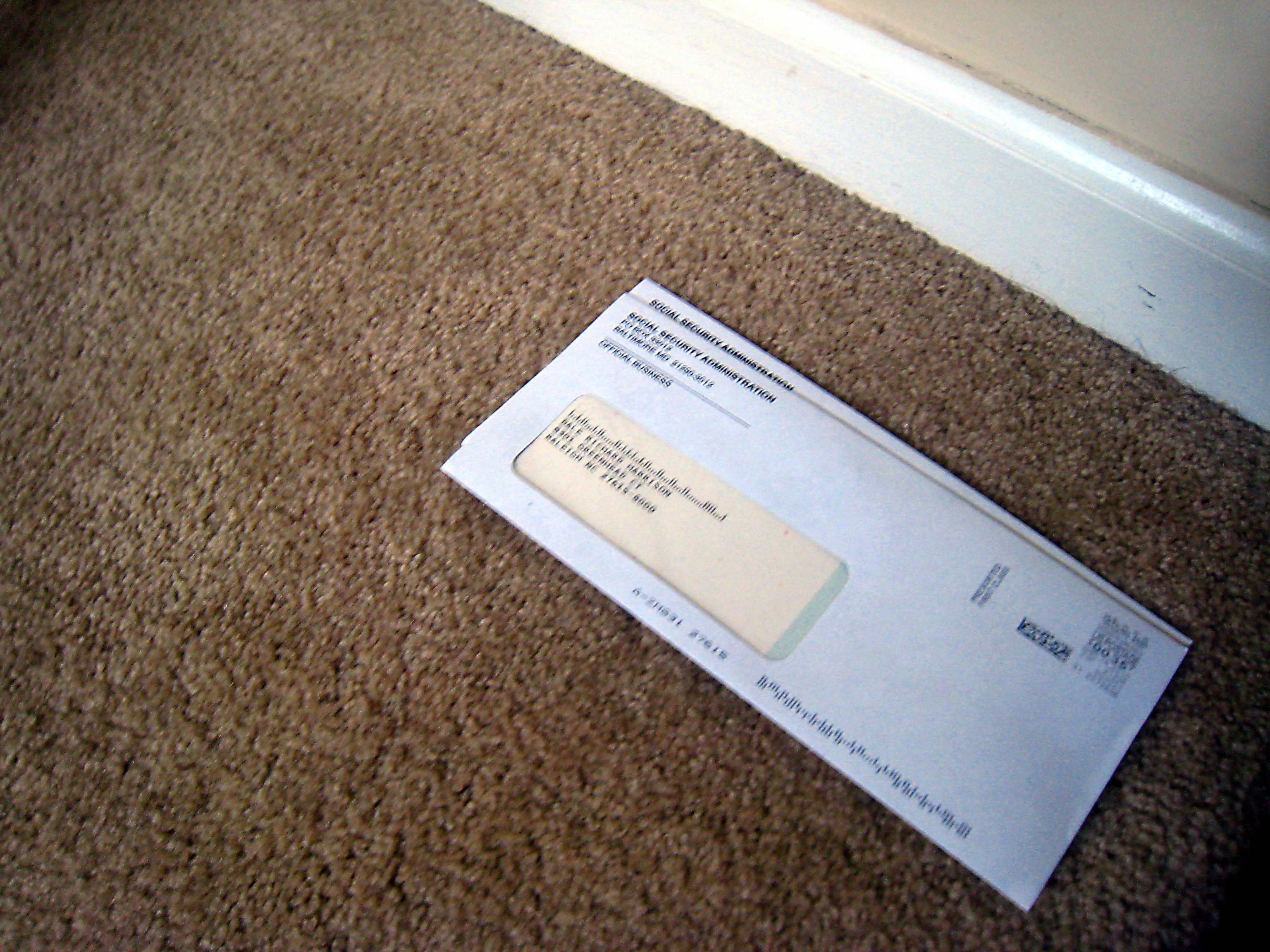 The twins Social Security cards arrived today...