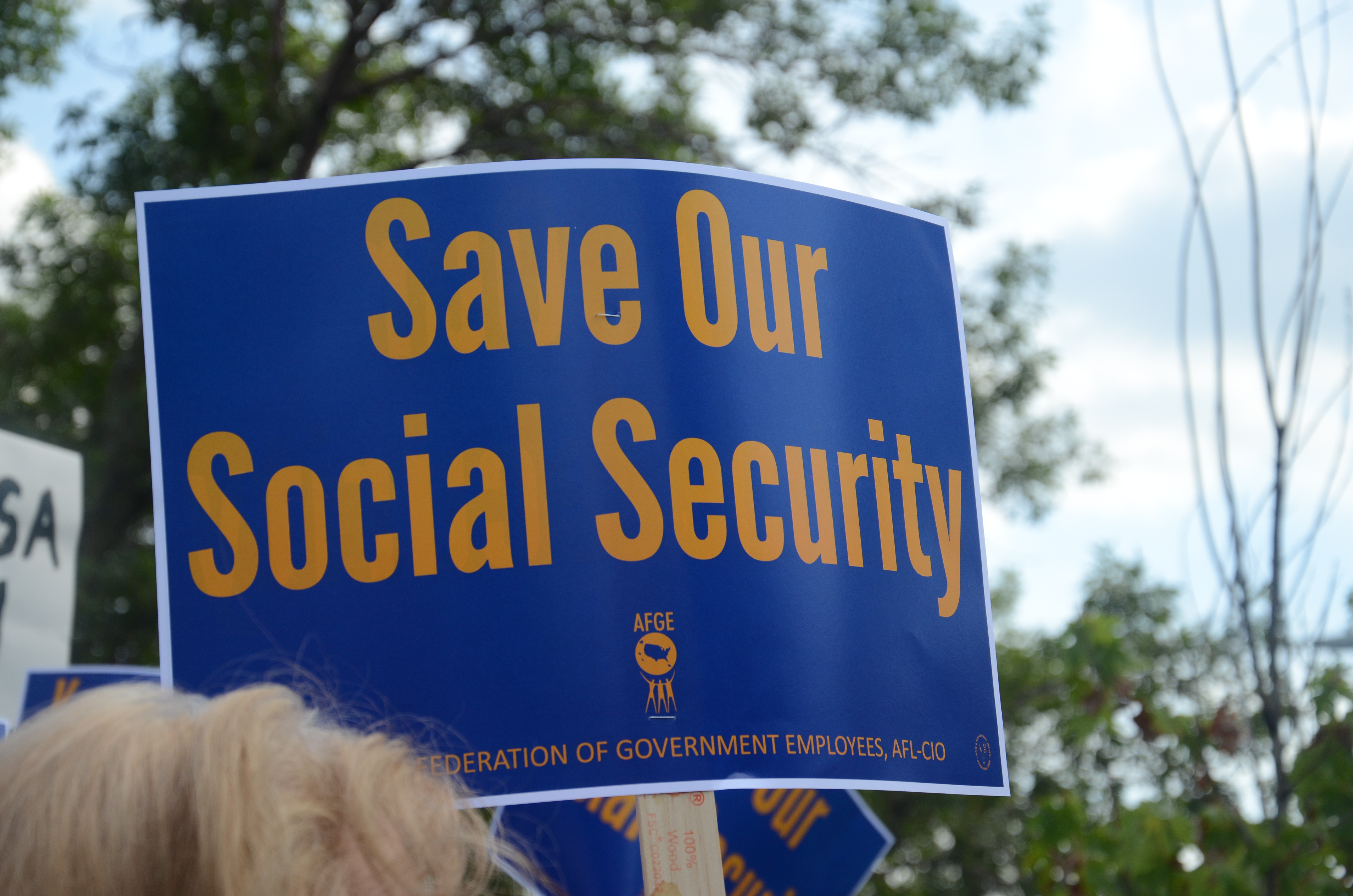 save our social security sign afge